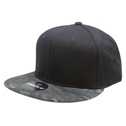 Decky 1047 Digital Camo Snapback Cap 6 Panel Camouflage Flat Bill Hat