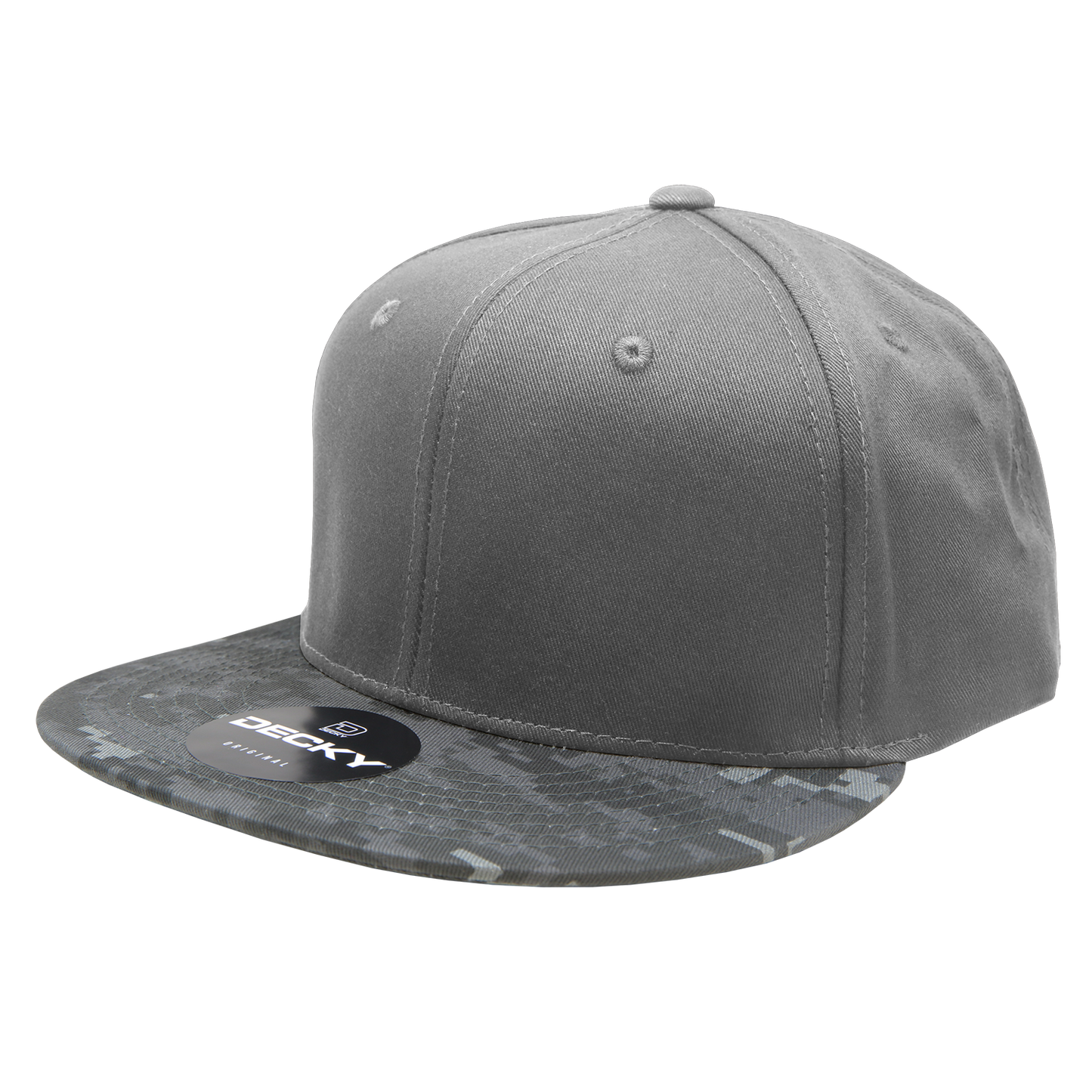 Decky 1047 Digital Camo Snapback Cap 6 Panel Camouflage Flat Bill Hat