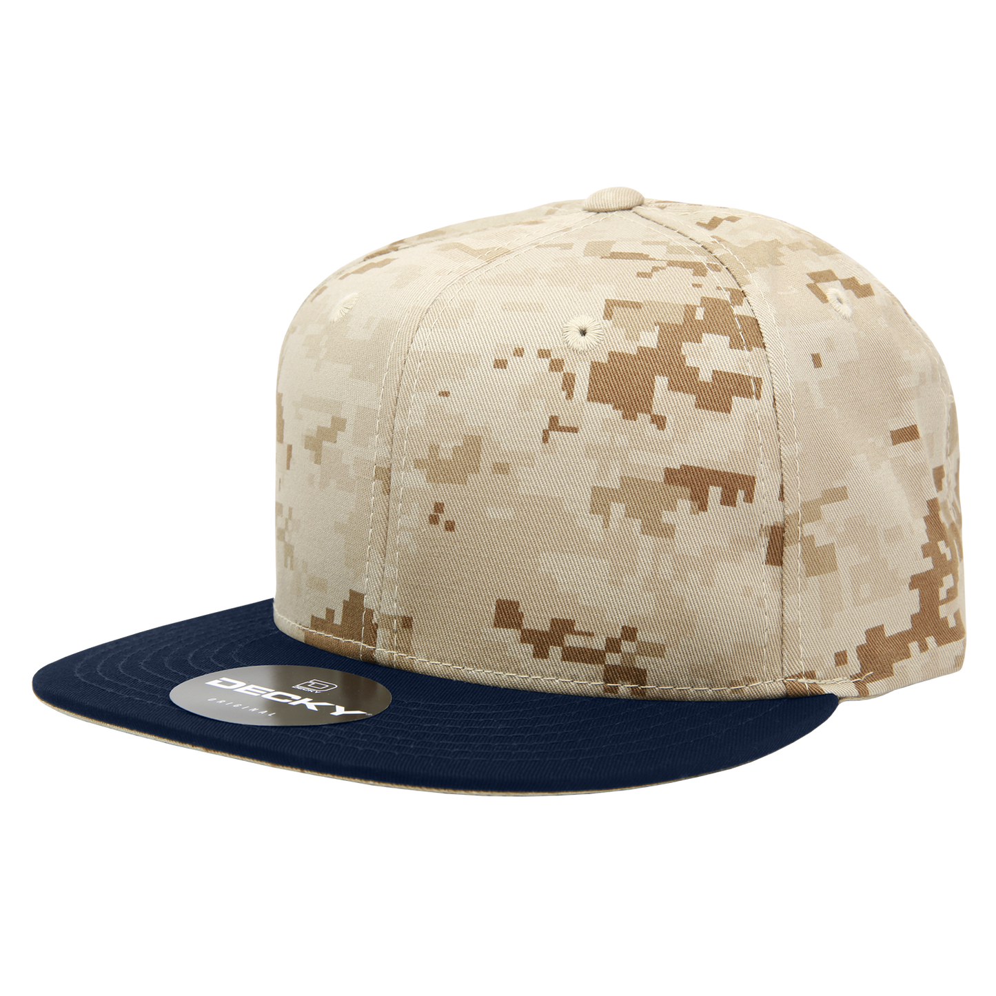 Decky 1047 Digital Camo Snapback Cap 6 Panel Camouflage Flat Bill Hat