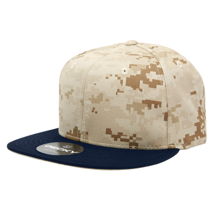 Decky 1047 Digital Camo Snapback Cap 6 Panel Camouflage Flat Bill Hat