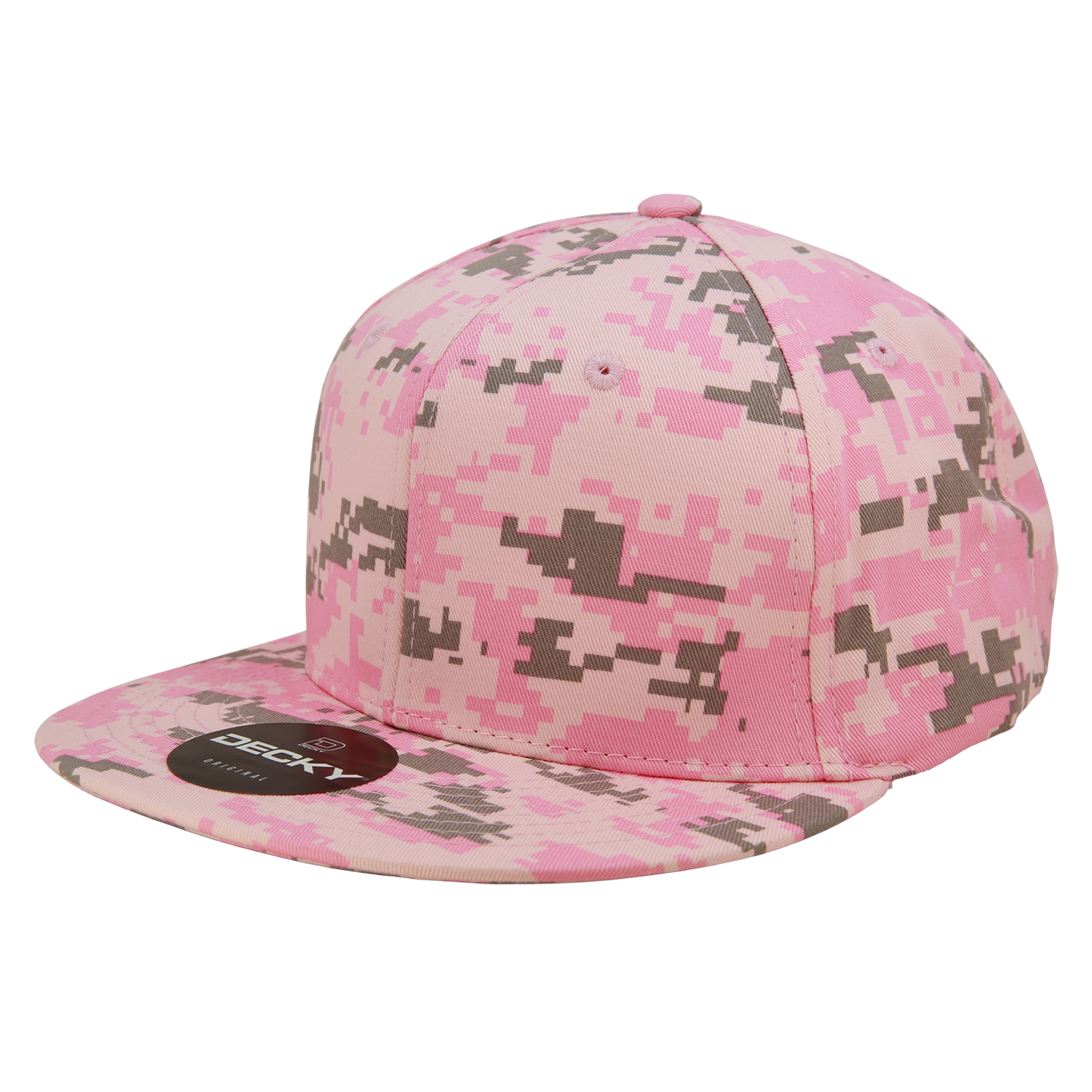 Decky 1047 Digital Camo Snapback Cap 6 Panel Camouflage Flat Bill Hat