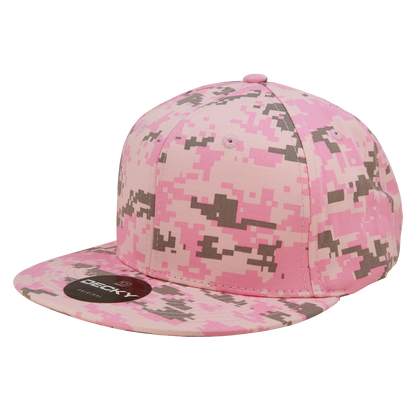 Decky 1047 Digital Camo Snapback Cap 6 Panel Camouflage Flat Bill Hat