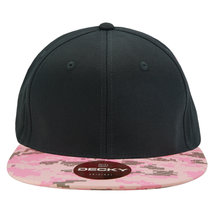 Decky 1047 Digital Camo Snapback Cap 6 Panel Camouflage Flat Bill Hat