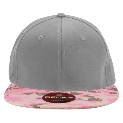 Decky 1047 Digital Camo Snapback Cap 6 Panel Camouflage Flat Bill Hat