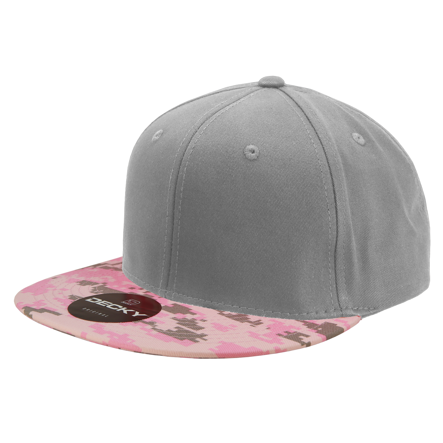 Decky 1047 Digital Camo Snapback Cap 6 Panel Camouflage Flat Bill Hat