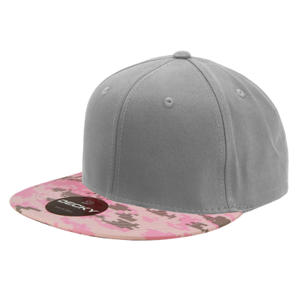 Decky 1047 Digital Camo Snapback Cap 6 Panel Camouflage Flat Bill Hat