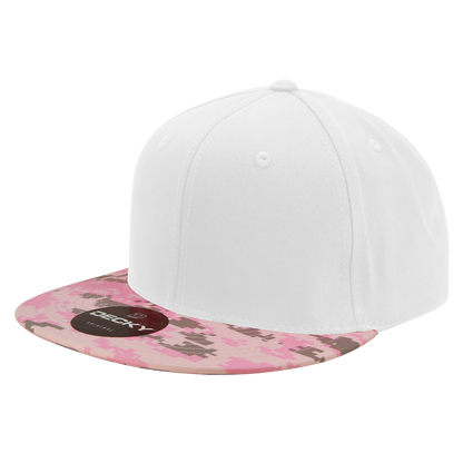 Decky 1047 Digital Camo Snapback Cap 6 Panel Camouflage Flat Bill Hat