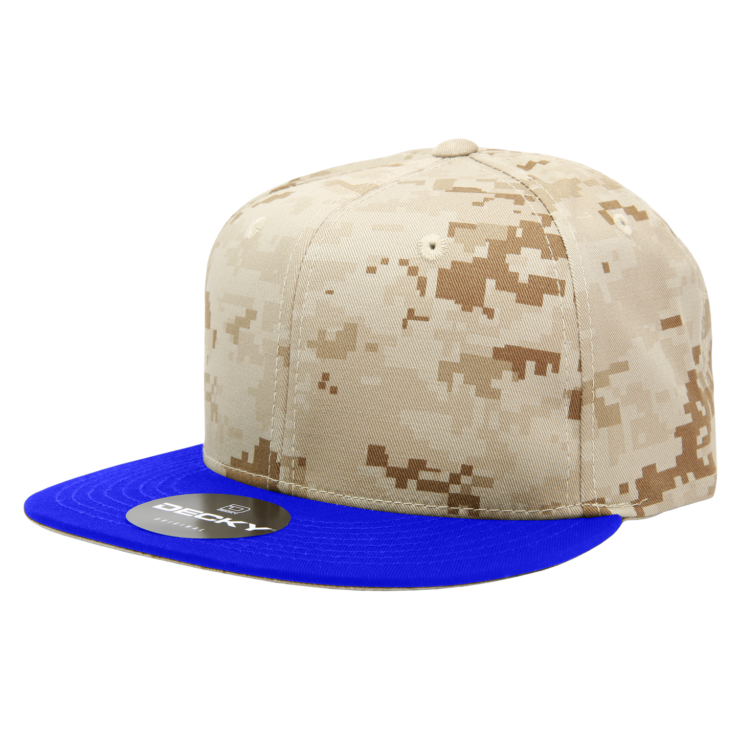 Decky 1047 Digital Camo Snapback Cap 6 Panel Camouflage Flat Bill Hat