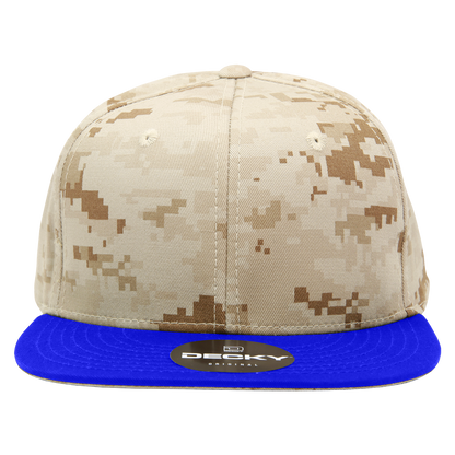 Decky 1047 Digital Camo Snapback Cap 6 Panel Camouflage Flat Bill Hat