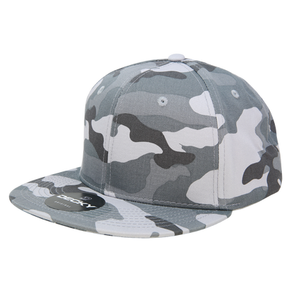 Decky 1047 Digital Camo Snapback Cap 6 Panel Camouflage Flat Bill Hat