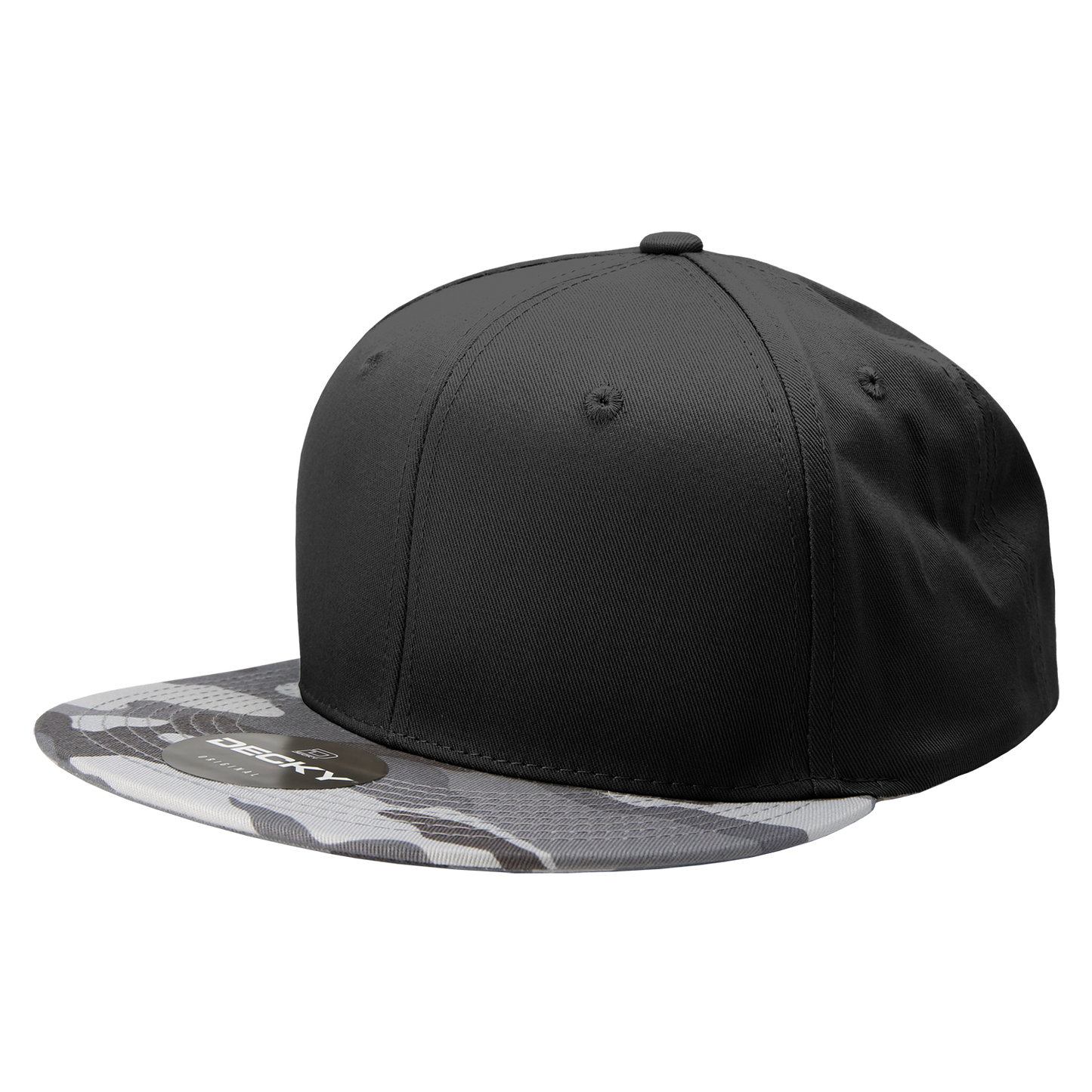 Decky 1047 Digital Camo Snapback Cap 6 Panel Camouflage Flat Bill Hat