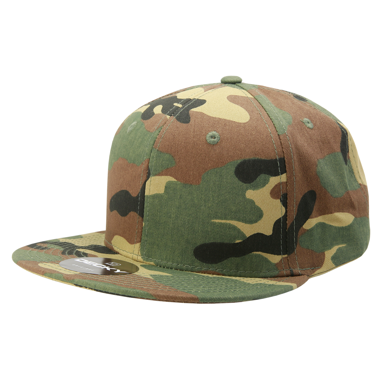 Decky 1047 Digital Camo Snapback Cap 6 Panel Camouflage Flat Bill Hat