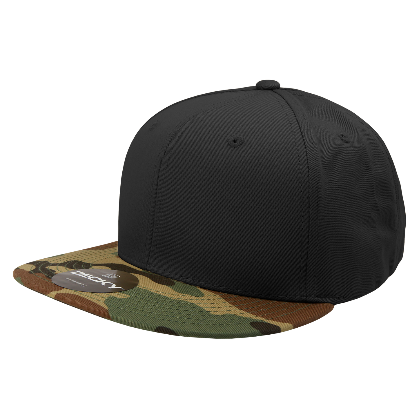 Decky 1047 Digital Camo Snapback Cap 6 Panel Camouflage Flat Bill Hat