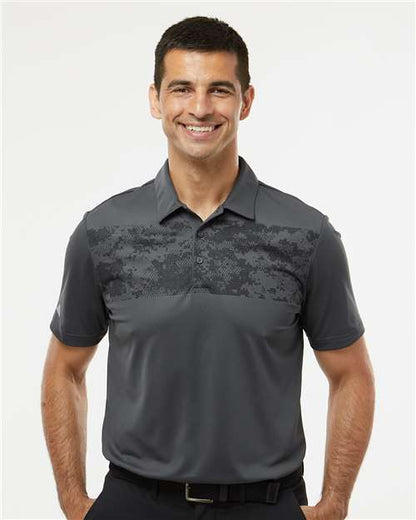 Adidas A585 Men's Camo Chest Print Polo