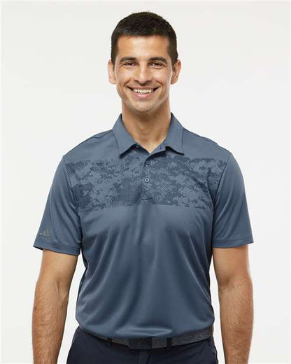 Adidas A585 Men's Camo Chest Print Polo