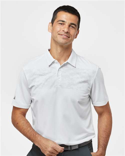 Adidas A585 Men's Camo Chest Print Polo