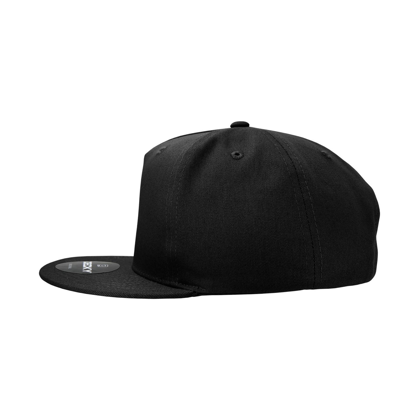 Decky 1064 5 Panel Flat Bill Hat Cotton Snapback - Blank