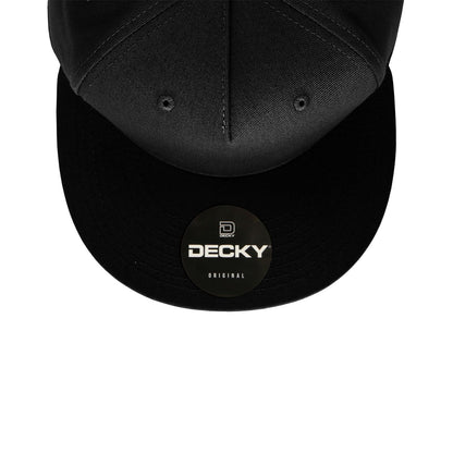 Decky 1064 5 Panel Flat Bill Hat Cotton Snapback - Blank