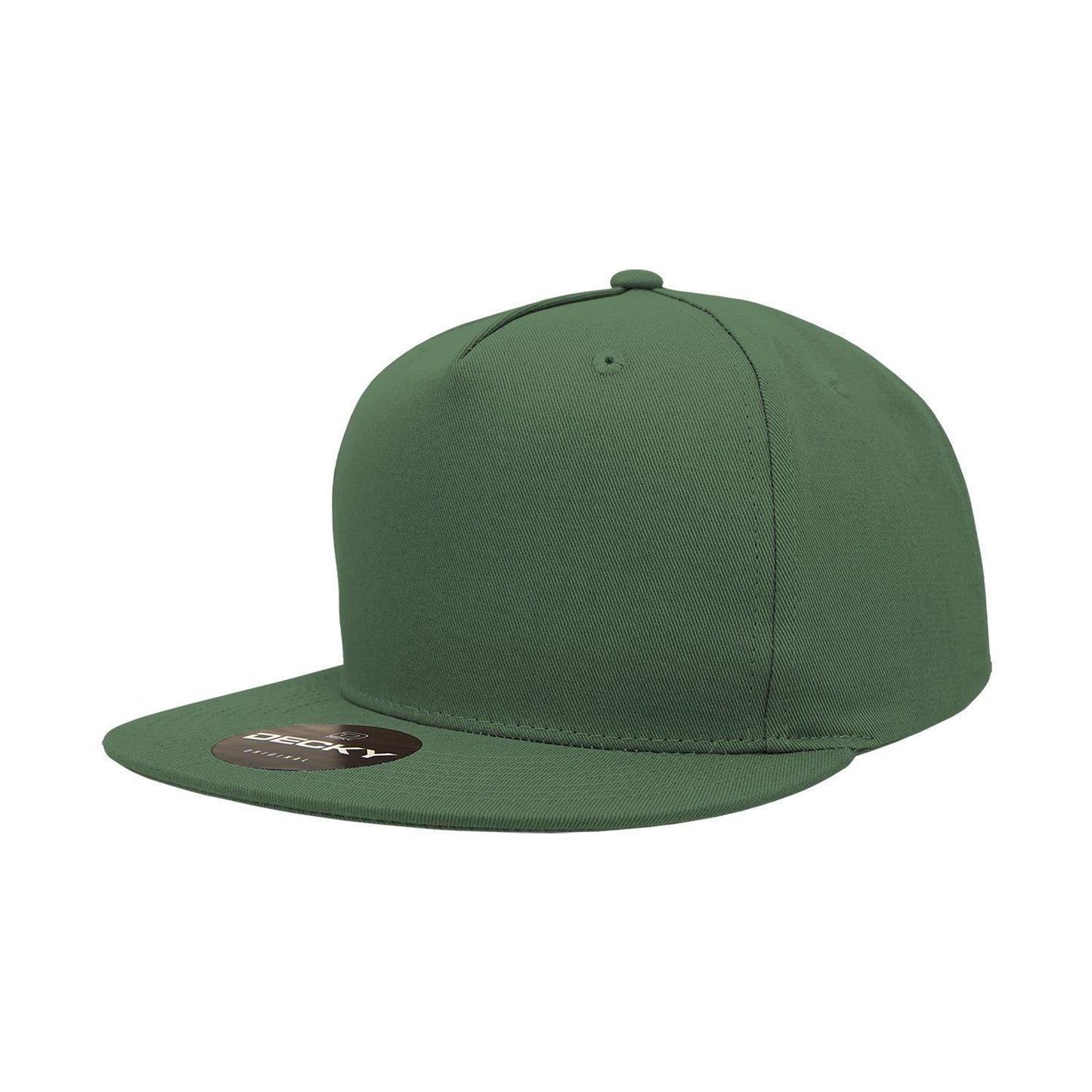 Decky 1064 5 Panel Flat Bill Hat Cotton Snapback - Blank