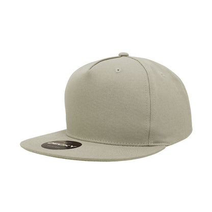 Decky 1064 5 Panel Flat Bill Hat Cotton Snapback - Blank