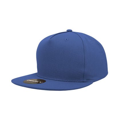 Decky 1064 5 Panel Flat Bill Hat Cotton Snapback - Blank