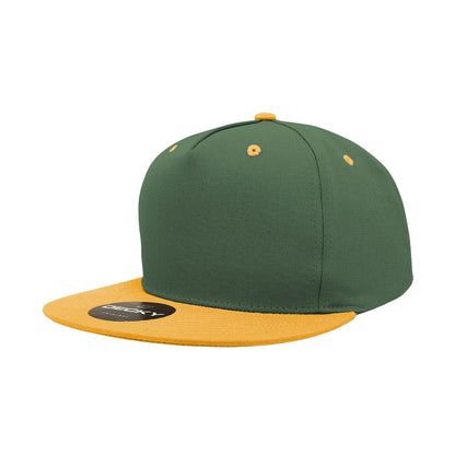 Decky 1064 5 Panel Flat Bill Hat Cotton Snapback - Blank