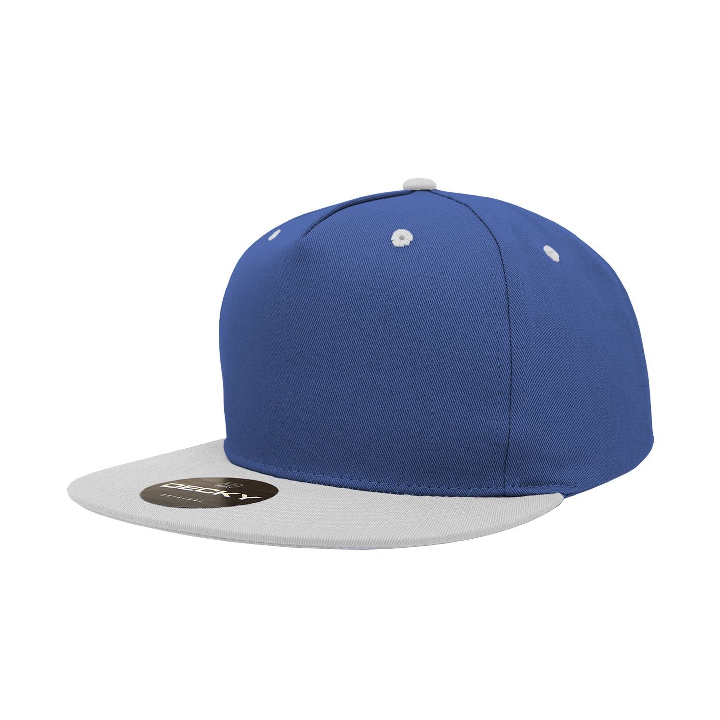 Decky 1064 5 Panel Flat Bill Hat Cotton Snapback - Blank