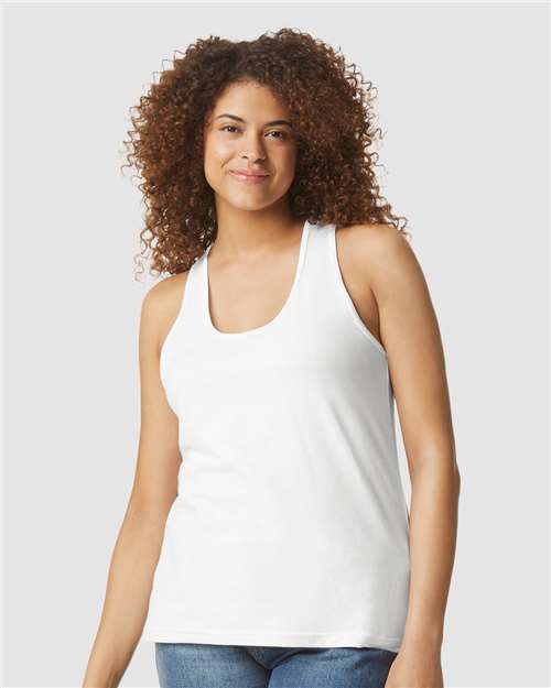 Gildan 64220LCVC Women's Softstyle® CVC Racerback Tank Top