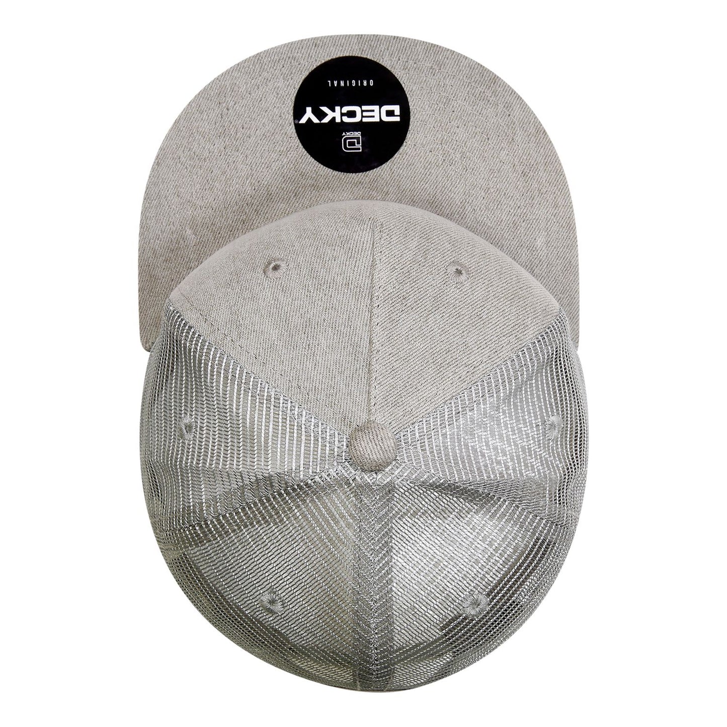 Decky 1082 5 Panel High Profile Structured Denim Trucker Hat - Blank