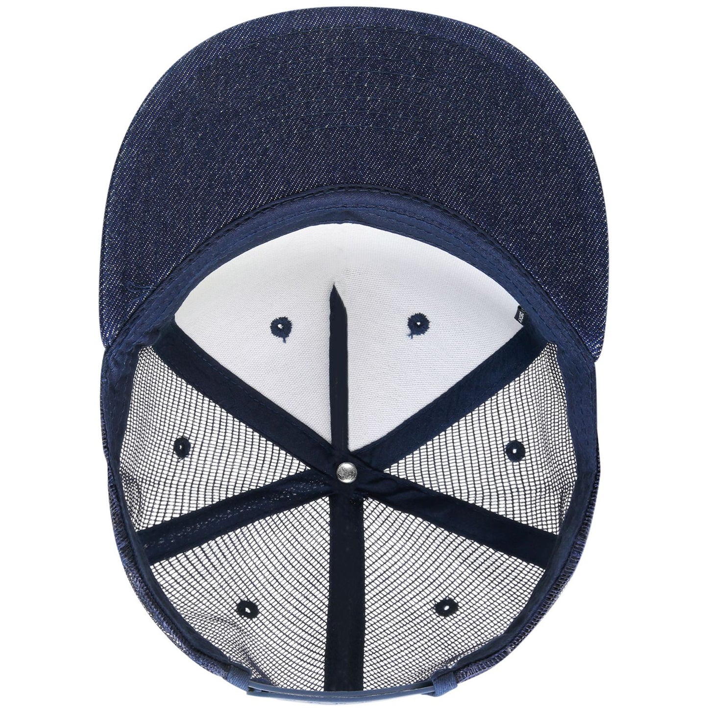 Decky 1082 5 Panel High Profile Structured Denim Trucker Hat - Blank