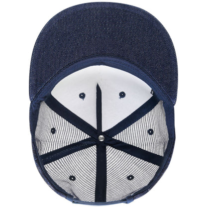 Decky 1082 5 Panel High Profile Structured Denim Trucker Hat - Blank