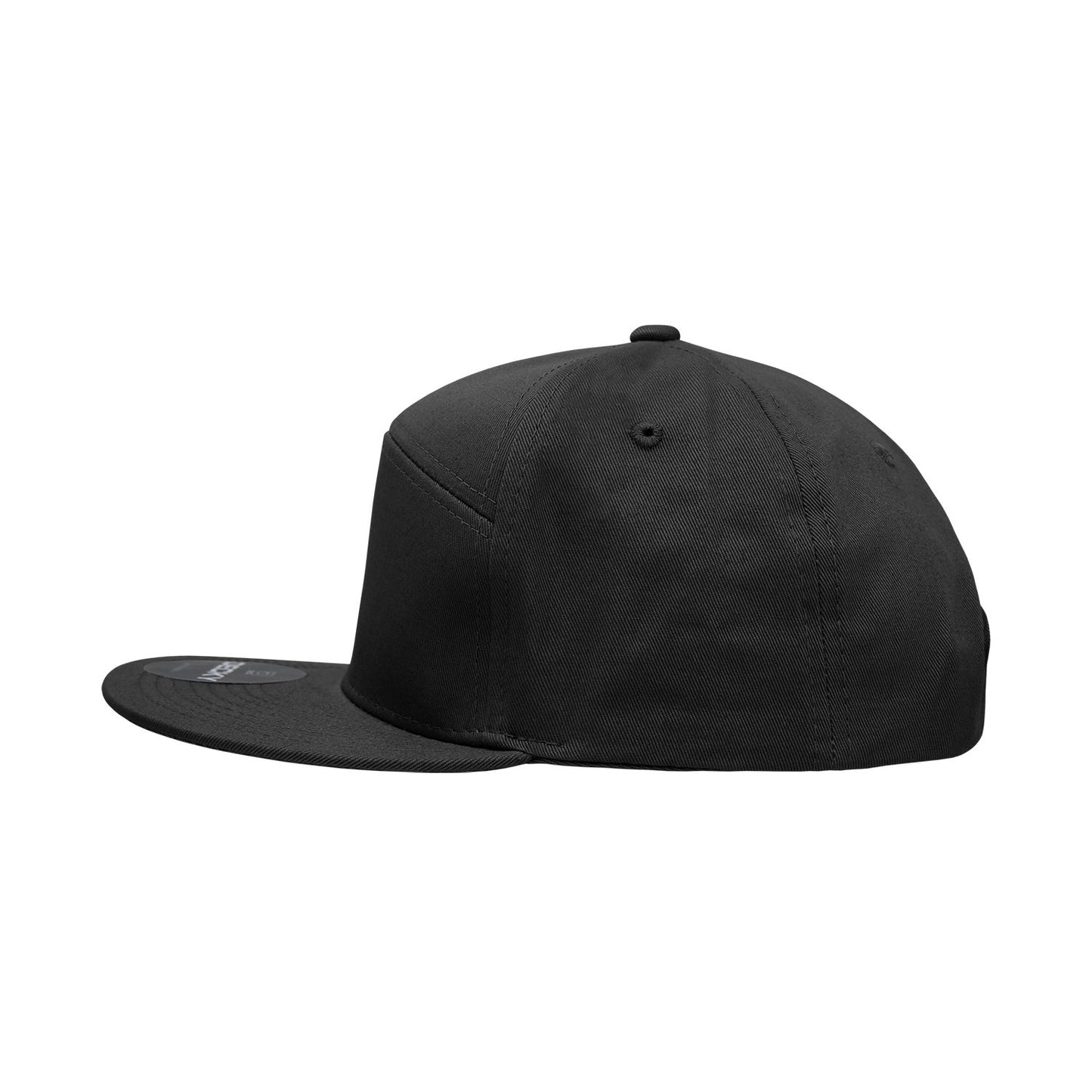 Decky 1098 7 Panel Flat Bill Hat Snapback, 7 Panel High Profile Structured Cap - Blank