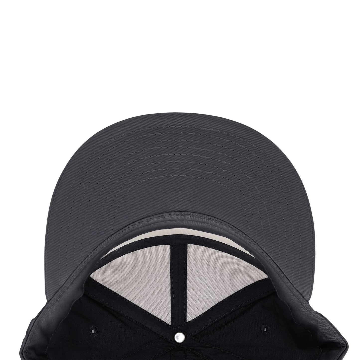 Decky 1098 7 Panel Flat Bill Hat Snapback, 7 Panel High Profile Structured Cap - Blank