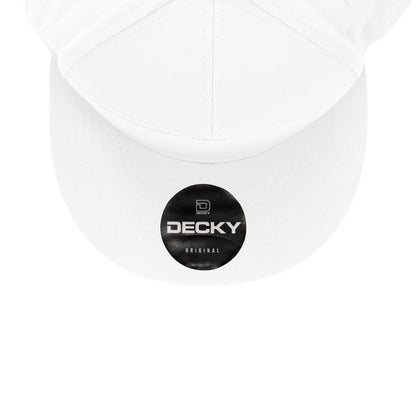 Decky 1098 7 Panel Flat Bill Hat Snapback, 7 Panel High Profile Structured Cap - Blank