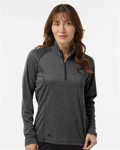 Adidas A594 Women's Space Dyed Quarter-Zip Pullover