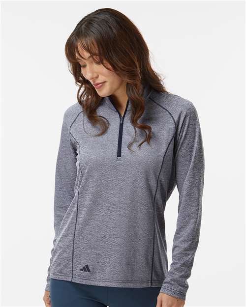 Adidas A594 Women's Space Dyed Quarter-Zip Pullover