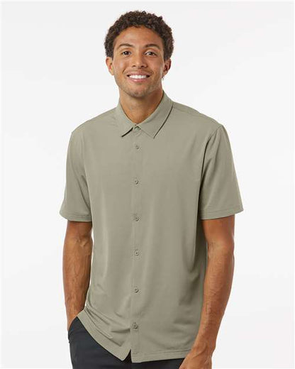 Adidas A595 Men's Full Button Down Short Sleeve Shirt