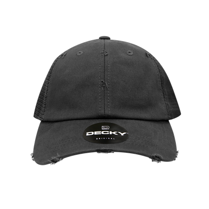 Decky 110 6 Panel Low Profile Relaxed Vintage Trucker Cap - Blank