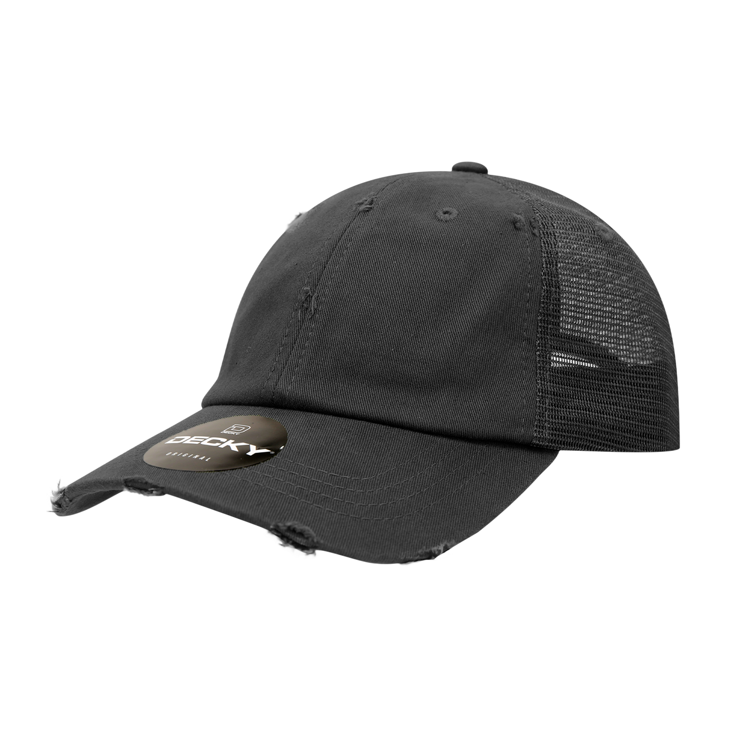 Decky 110 6 Panel Low Profile Relaxed Vintage Trucker Cap - Blank