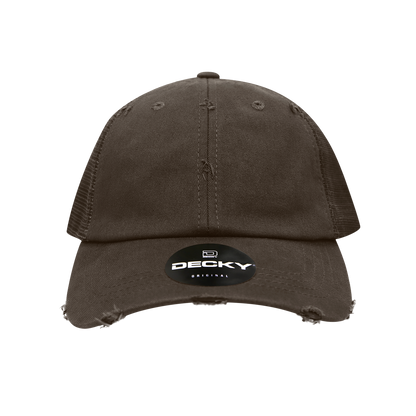 Decky 110 6 Panel Low Profile Relaxed Vintage Trucker Cap - Blank