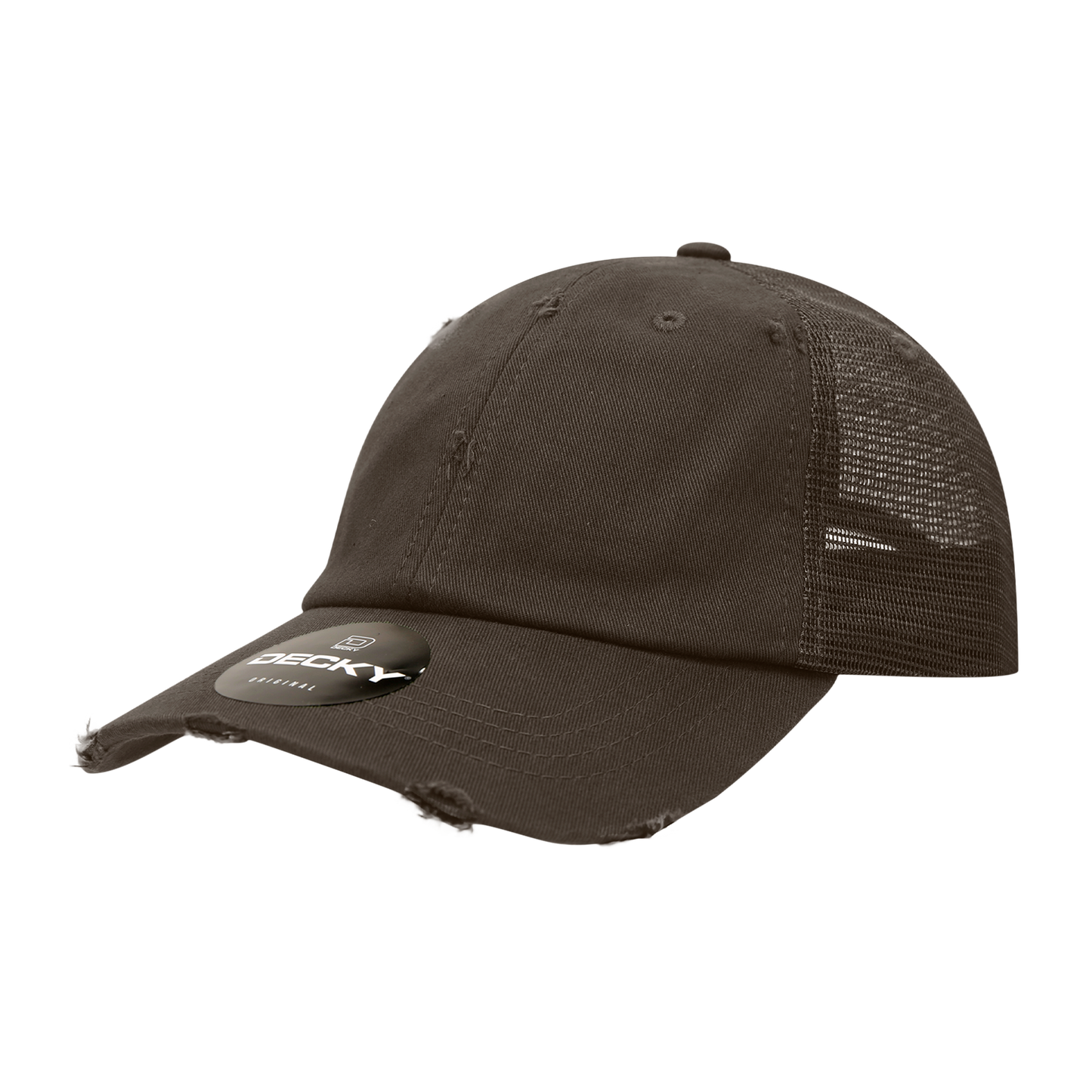 Decky 110 6 Panel Low Profile Relaxed Vintage Trucker Cap - Blank