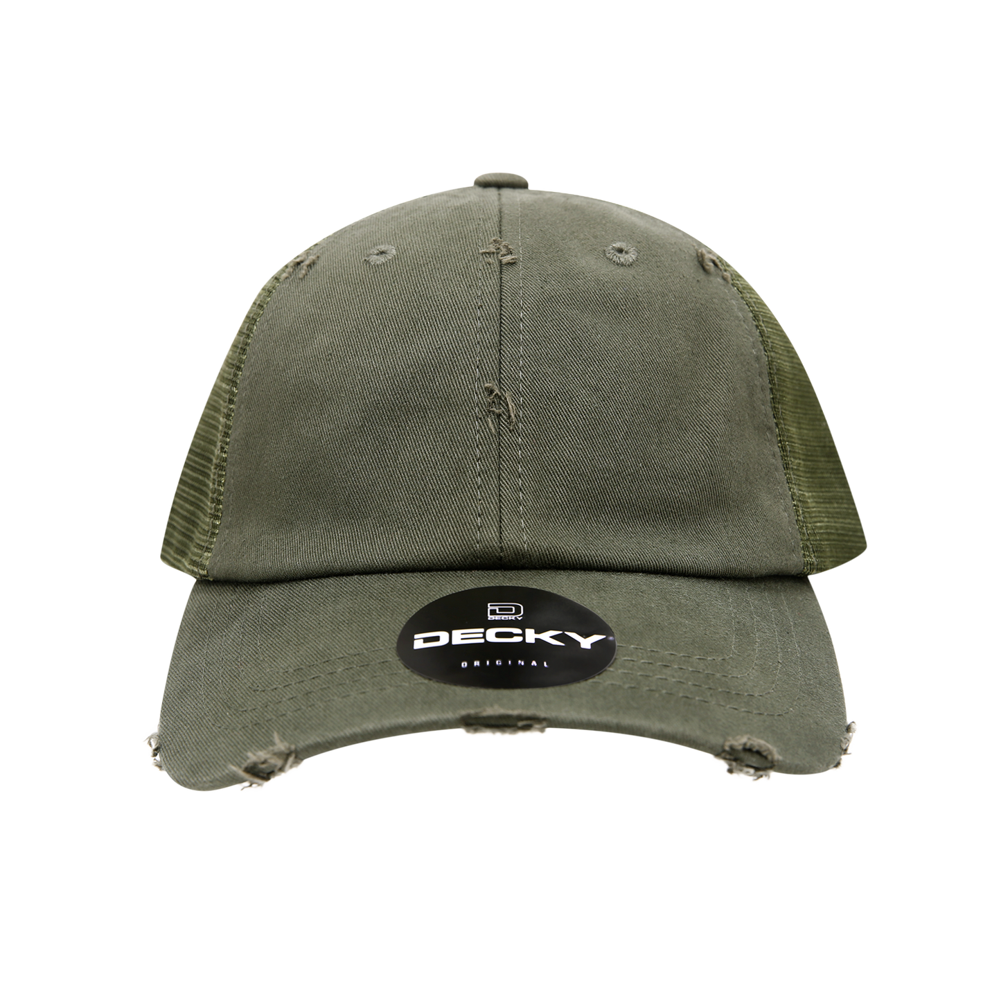 Decky 110 6 Panel Low Profile Relaxed Vintage Trucker Cap - Blank