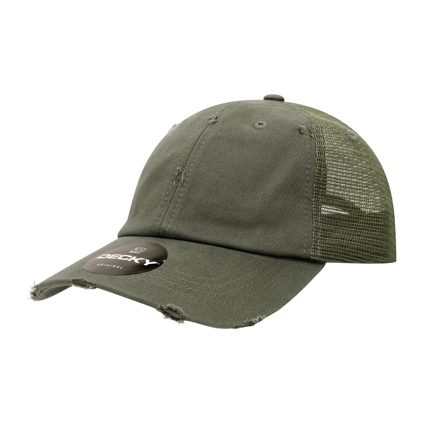 Decky 110 6 Panel Low Profile Relaxed Vintage Trucker Cap - Blank