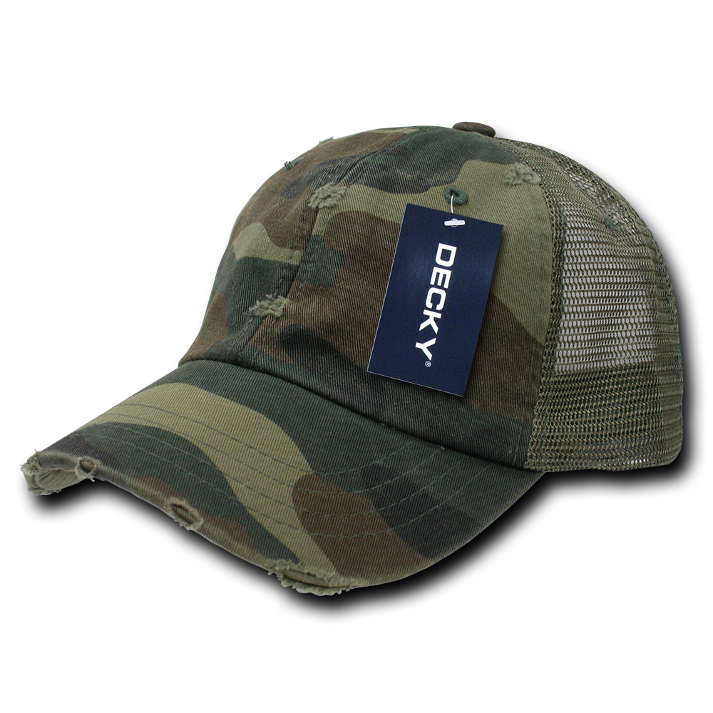 Decky 110 6 Panel Low Profile Relaxed Vintage Trucker Cap - Blank