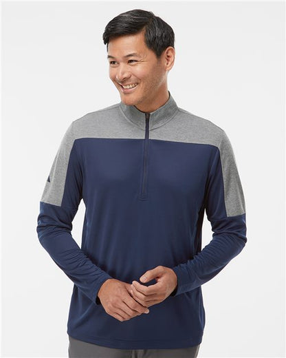 Adidas A552 Men's Ultimate365 Lightweight Colorblocked Quarter-Zip Pullover