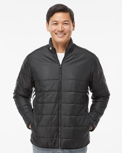 Adidas A570 Men's 3-Stripes Puffer Full-Zip Jacket