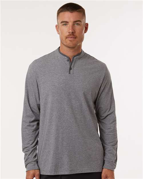 Adidas A597 Men's Henley Long Sleeve T-Shirt