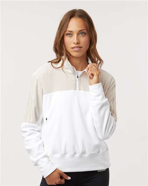 Adidas A601 Women's Fleece Quarter-Zip Pullover