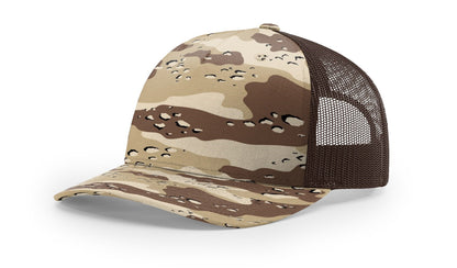 Richardson 112PFP Printed Five Panel Trucker Hat Camo Cap 112 PFP - Blank