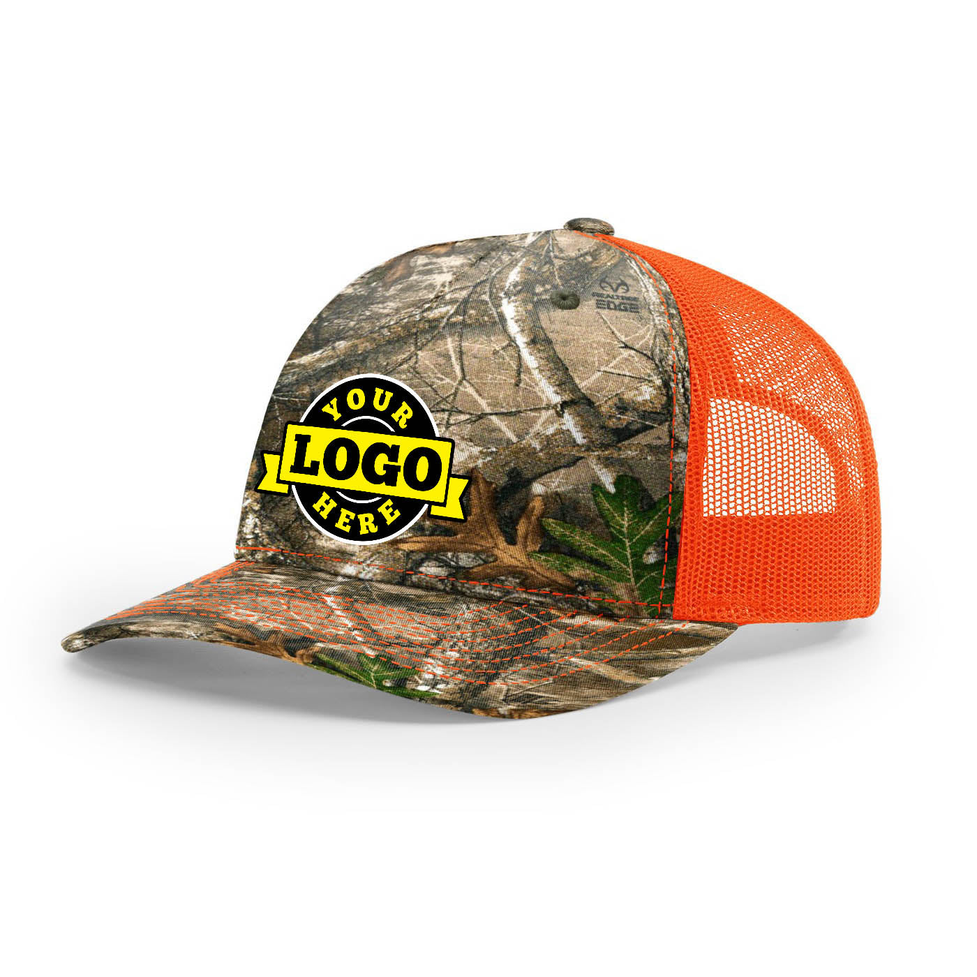 Custom Embroidered Richardson 112PFP Printed Five Panel Trucker Hat Camo Cap - 112 PFP